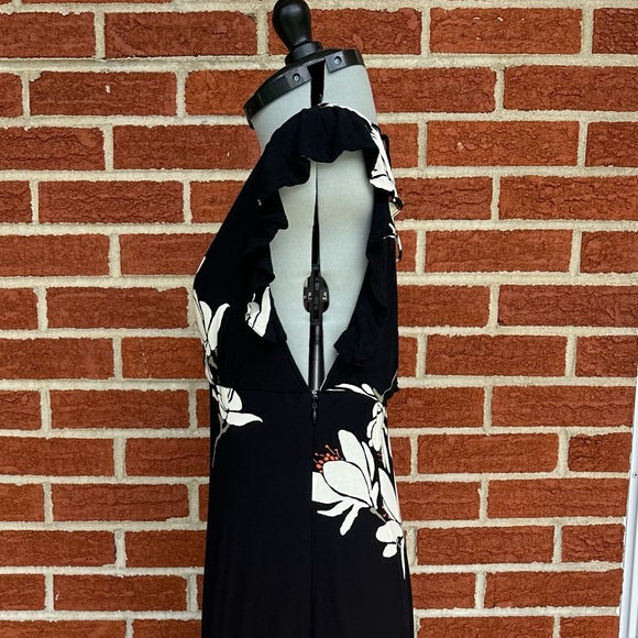 Free People She's a Waterfall Dress Floral V-neck Flutter Sleeve waterfall Maxi - Picture 6 of 11